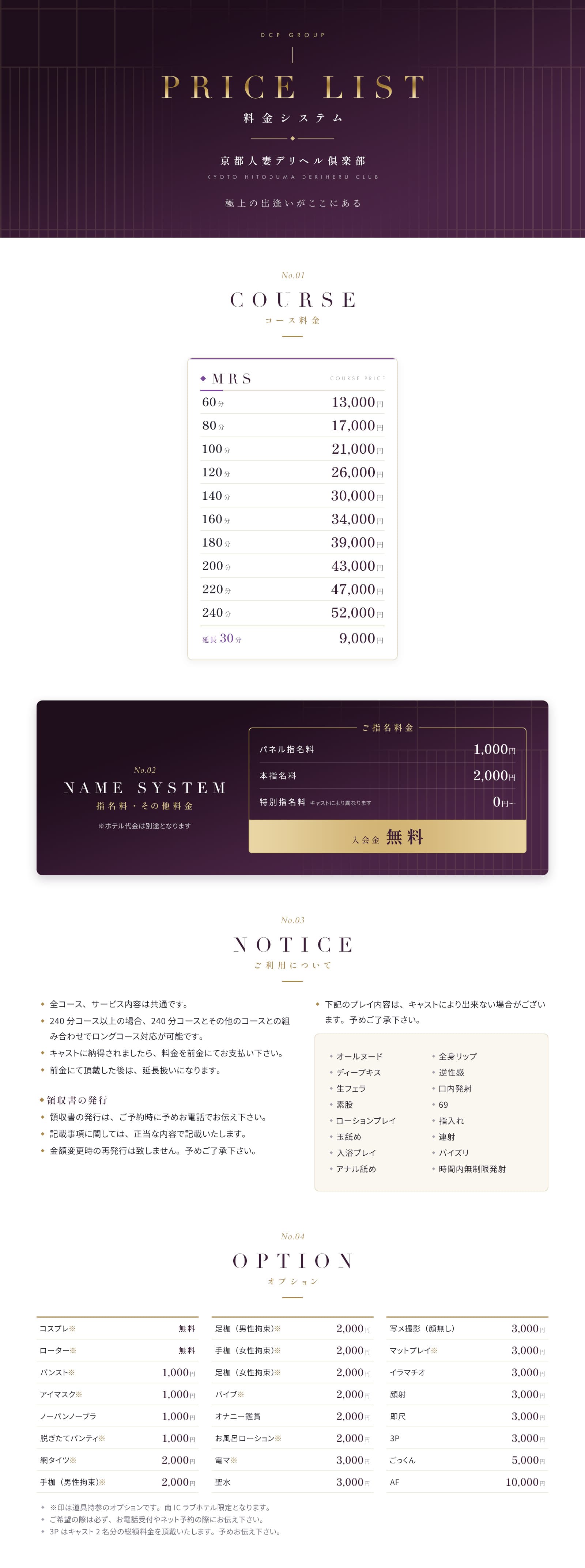 料金システム（料金）